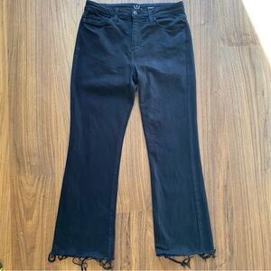 LTJ Letter to Juliet Bambino Jeans 27 Black Raw Hem Slim Straight Made in USA